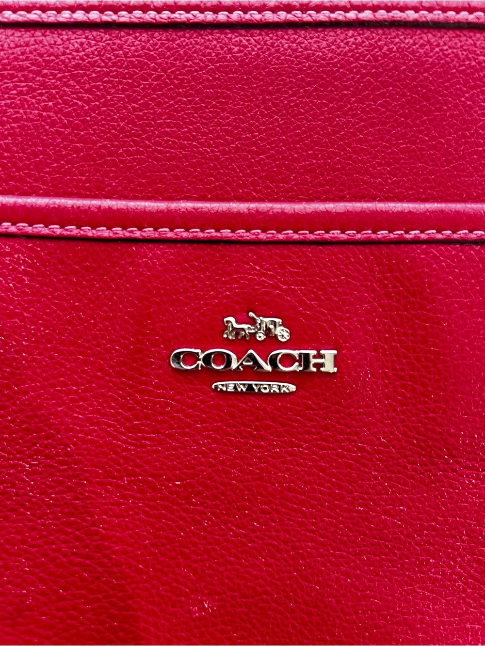 Coach Pebbled Leather Crossbody in Raspberry - Picture 5 of 5